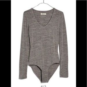 NWOT MADEWELL V-Neck Full-Coverage Bodysuit Size L